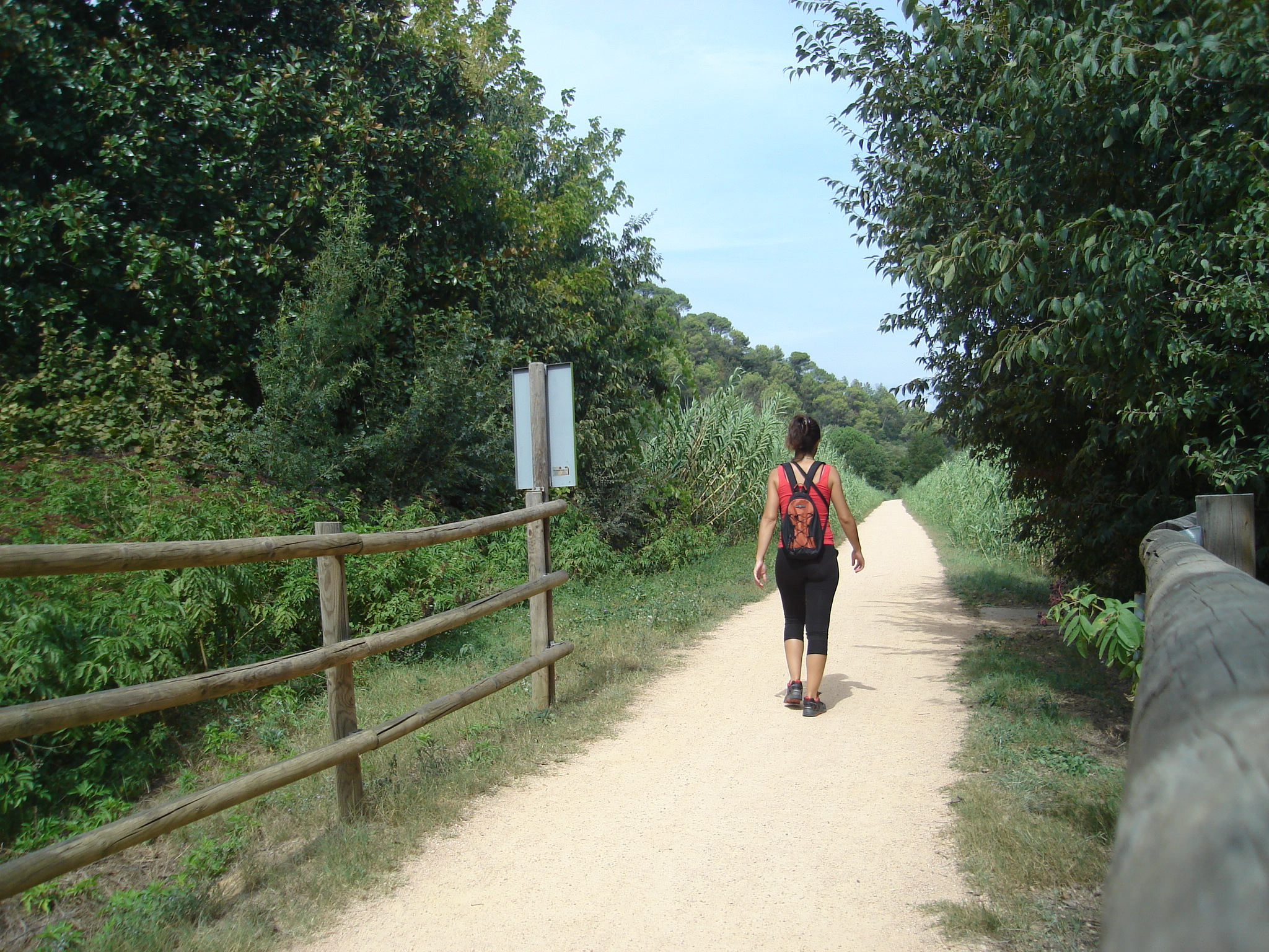 Via verda entre Girona i Quart (ruta del carrilet II: Girona-Sant Feliu de Guíxols). Font: Consorci Vies Verdes de Girona