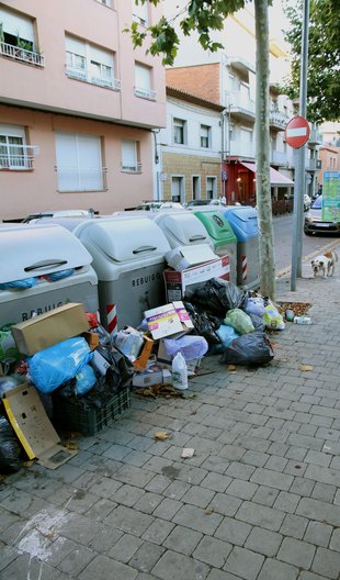 Servei mínim per buidar el rebuig, però la vaga continua Servei mínim per buidar el rebuig, però la vaga continua