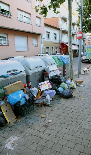 Servei mínim per buidar el rebuig, però la vaga continua