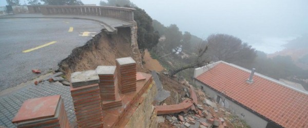 Espectacular esllavissada a l’ermita