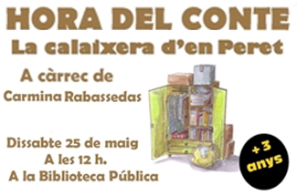 Hora del conte, amb La Calaixera d´en Peret a la Biblioteca Municipal