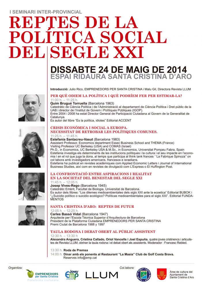 SEMINARI “REPTES DE LA POLÍTICA SOCIAL DEL SEGLE XXI”