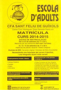 cartell escola d'adults setembre 2014