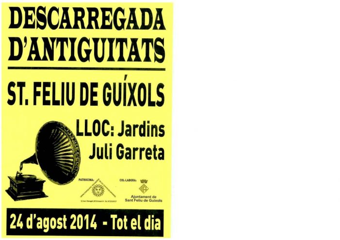 Fira d’antiguitats “Iecsalis” aquest diumenge dia 24