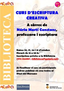 Curs d'escriptura Octubre 2014