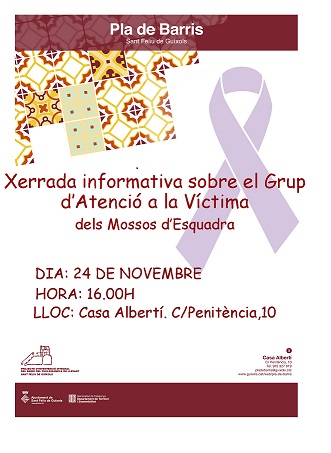 XERRADA INFORMATIVA SOBRE EL GRUP DE SUPORT A LA VÍCTIMA DELS MOSSOS D’ESQUADRA
