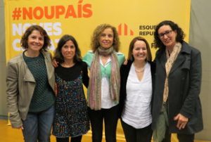 Diverses candidates d'ERC al Baix Empordà, amb Marta Rovira  Sílvia Monar Eva Colomer Marta Puig Irene Gerónimo Marta Rovira  Careto: No   1039#Joan Punti