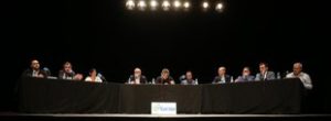 Sant Feliu de Guíxols. DEBAT D'EL PUNT AVUI. A les 20 hores, al teatre auditori Narcís Ferrer. Fotos generals i caretus dels candidats. Foto: Joan Castro/Iconna