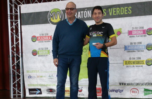 RAFA GUERRERO TERCER A LA MITJA MARATÓ DE LES VIES VERDES