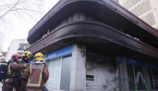 Incendi en una sucursal bancària de Platja d´Aro