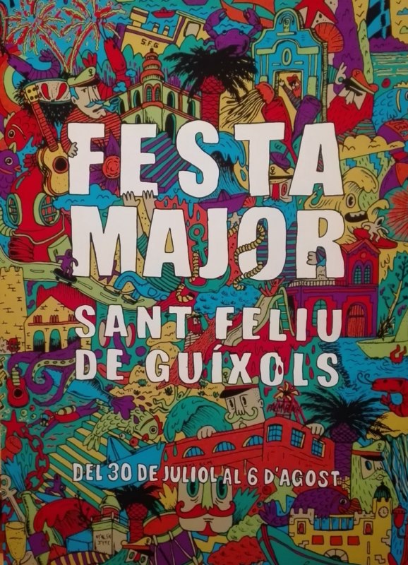 Un alegre cartell per anunciar la Festa Major!