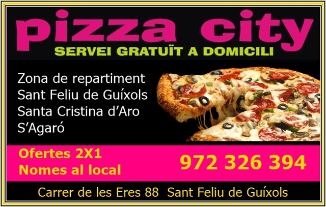 Pizza a domicili a Sant Feliu de Guíxols