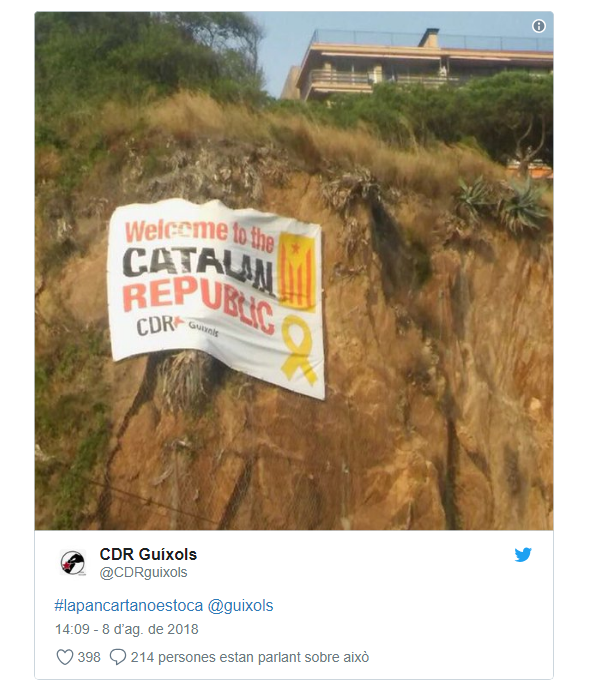 Els CDR reclamen que Sant Feliu no retiri una pancarta reivindicativa