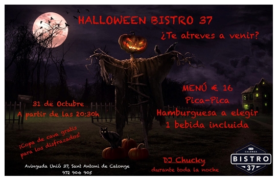 La nit de Halloween 2018 a Bistro 37 de Calonge