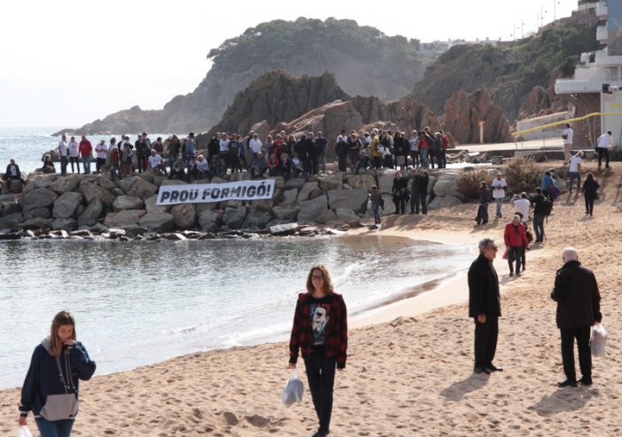 Protesta a Sant Feliu de Guíxols per la preservació de Rius i Calvet