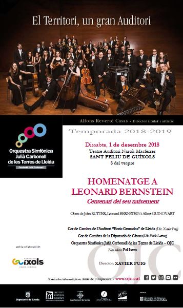 Homenatge a Leonard Bernstein al Teatre Auditori