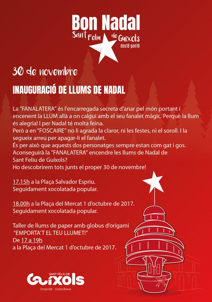 Inauguració dels llums de Nadal 2018