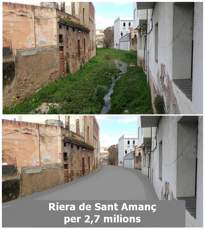 Sant Feliu projecta cobrir la riera de Sant Amanç per 2,7 milions