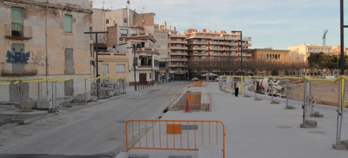 Tall viari de Rius i Calvet, a Sant Feliu, per pavimentar