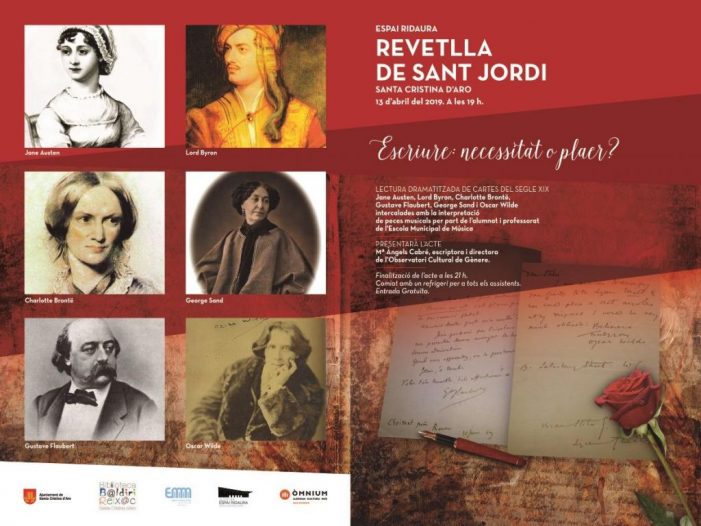 Santa Cristina d’Aro celebra la revetlla de Sant Jordi amb una lectura dramatitzada de cartes del segle XIX