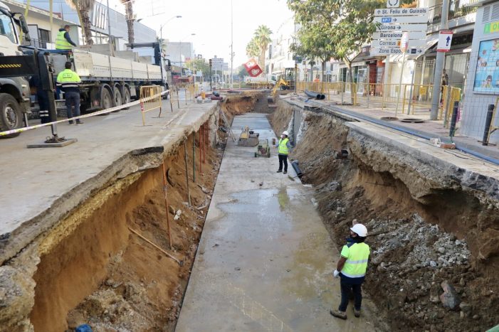 L’Avinguda S’Agaró de Platja d’Aro en obres fins a Nadal