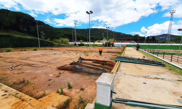 Evolucionen a bon ritme les obres del Club Tennis Guíxols