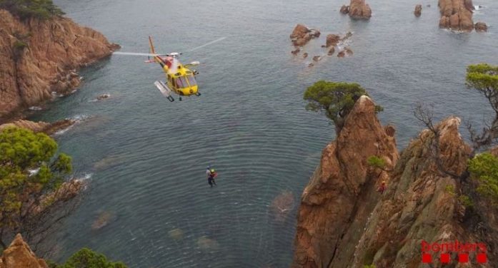 Mor un home en caure d’uns 15 metres a la via ferrada de Sant Feliu de Guíxols