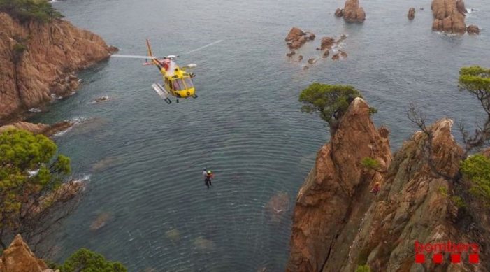 Mor un home en caure d’uns 15 metres a la via ferrada de Sant Feliu de Guíxols