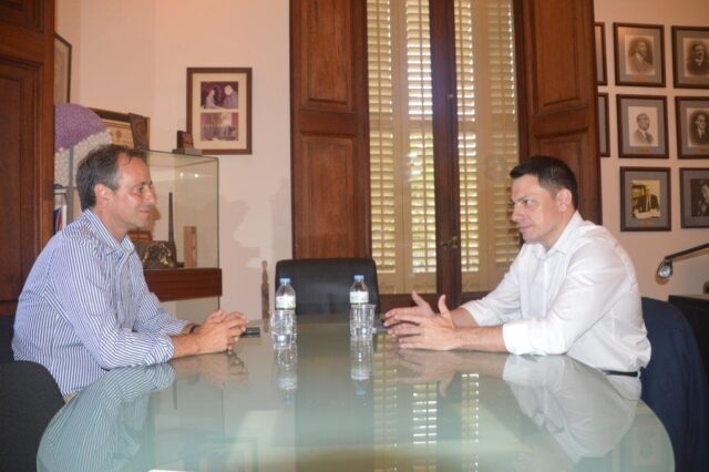 Reunió Toni Carrión i Eduard Bosch (President Cambra Sant Feliu de Guíxols)