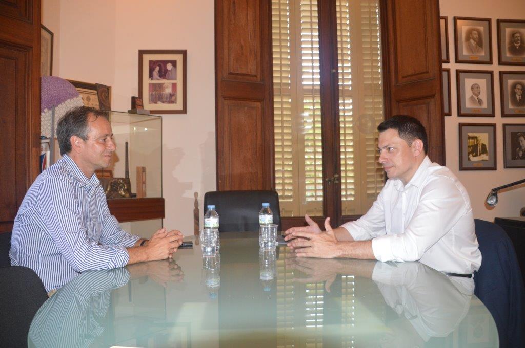 Reunió Toni Carrión i Eduard Bosch (President Cambra Sant Feliu de Guíxols)