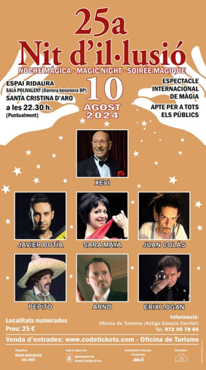 Aquest estiu Santa Cristina celebrarà 25 nits d’il·lusió internacional