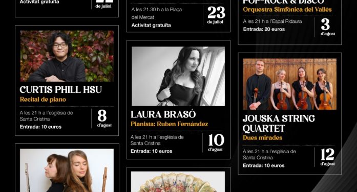 Dos artistes guardonats completen la variada programació dels Concerts d’Aro 2025