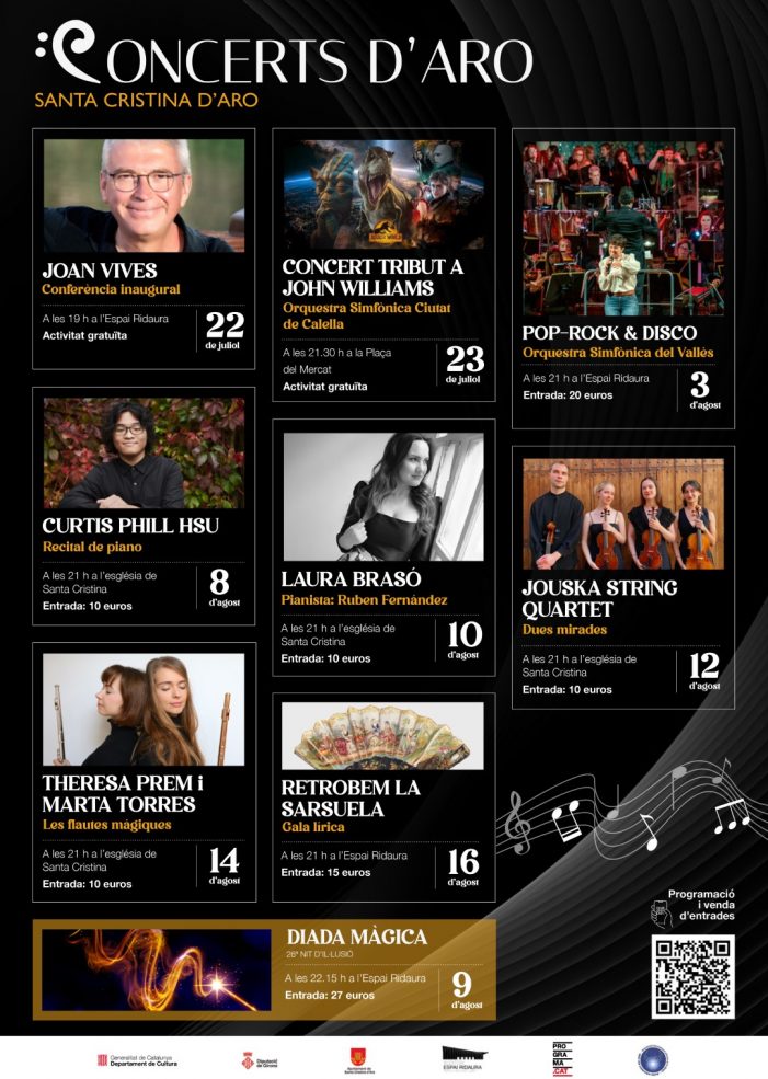 Dos artistes guardonats completen la variada programació dels Concerts d’Aro 2025