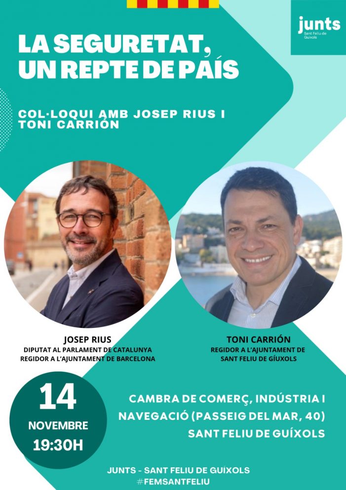 “La seguretat, un repte de país” – Col·loqui amb Josep Rius i Toni Carrión